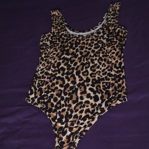 Discreet Brand Leopard Bodysuit SZ M (Pre-Owned)